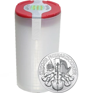 1.5 euro Austria, Philharmonic, 1 oz silver (the tube 20pcs)