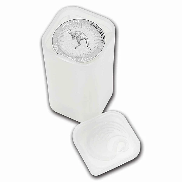1 dollar Australia, Kangaroo, 1 oz silver (the tube 25 pcs)