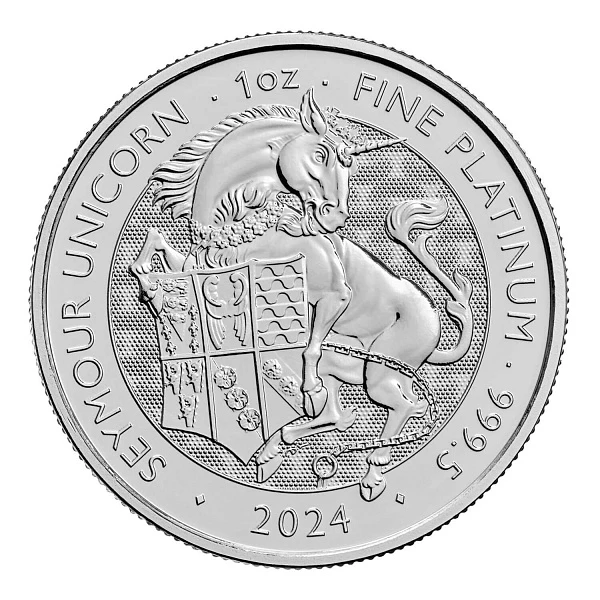 100 pounds Britannia The Seymour Unicorn 1 oz platinum