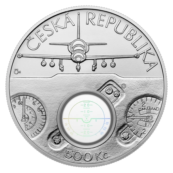 500 CZK Aero L-39 Albatross jet trainer, 25 gr silver
