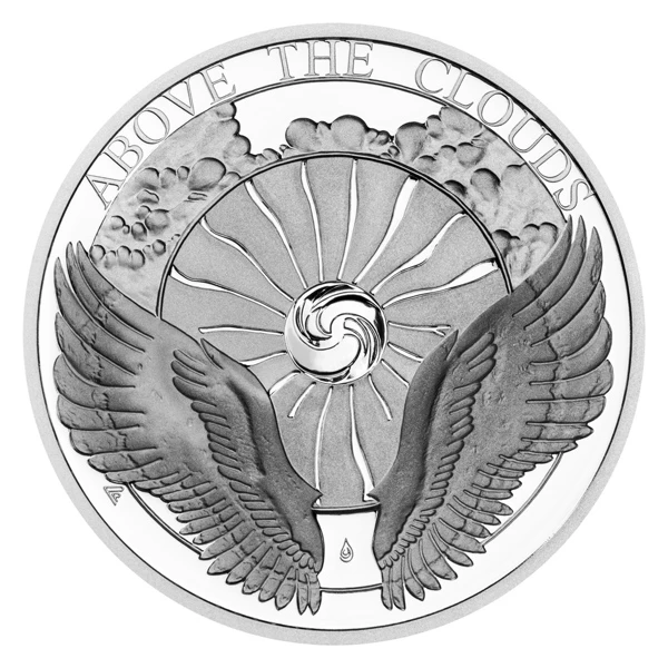 2 dollars Niue Aviation Coin - Above the Clouds reverse proof, 1 oz silver