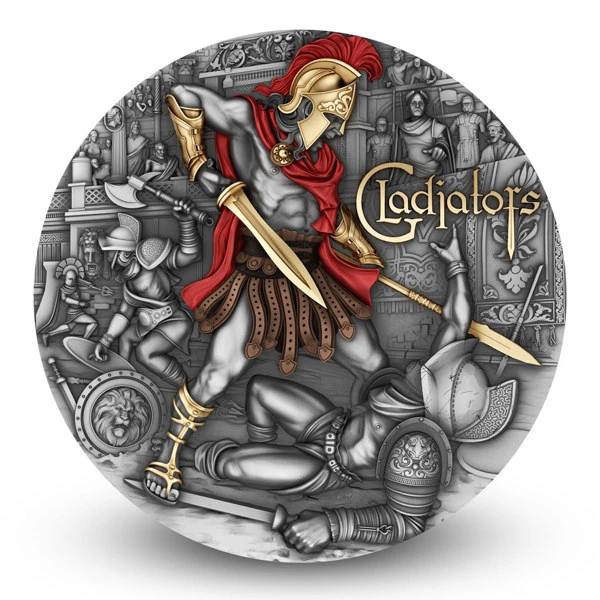 2 dollars Niue Gladiators, 2 oz silver