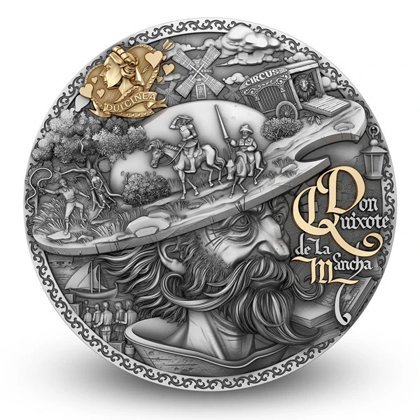 2 dollars Niue Don Quixote de La Mancha, 2 oz silver