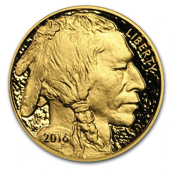 50 dollars USA. American Buffalo proof 2016, 1 oz gold