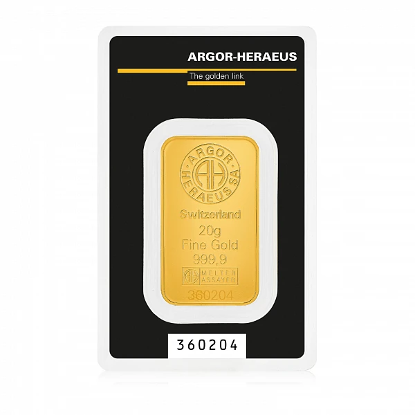 Argor-Heraeus 20 Gram Gold Bar